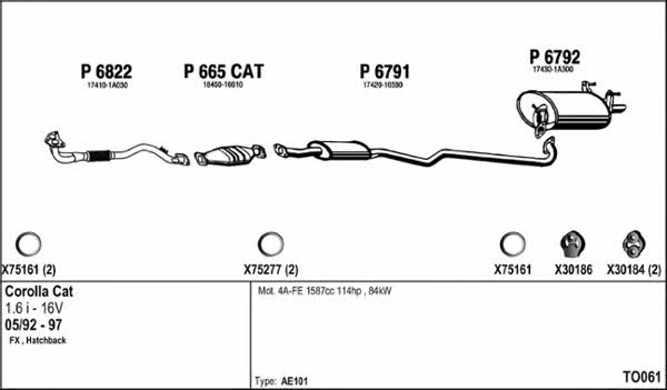 Fenno TO061 Exhaust system TO061: Buy near me in Poland at 2407.PL - Good price!