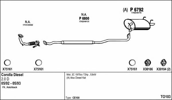 Fenno TO103 Exhaust system TO103: Buy near me in Poland at 2407.PL - Good price!