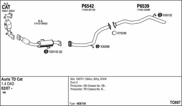  TO807 Exhaust system TO807: Buy near me in Poland at 2407.PL - Good price!