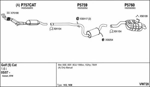  VW720 Układ wydechowy VW720: Dobra cena w Polsce na 2407.PL - Kup Teraz!
