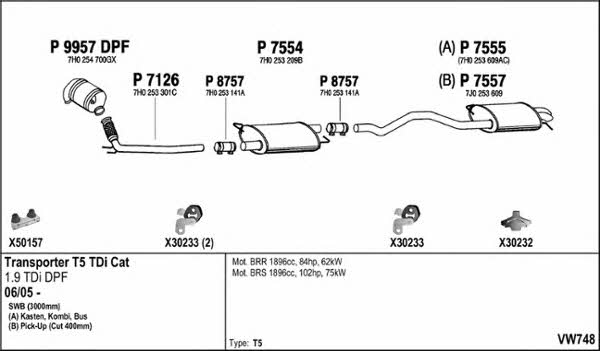  VW748 Abgasanlage VW748: Kaufen Sie zu einem guten Preis in Polen bei 2407.PL!