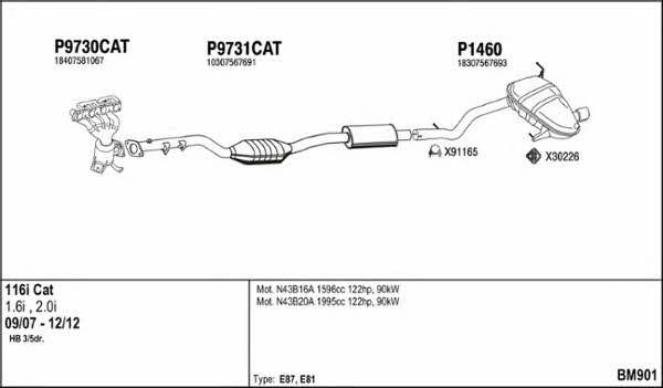  BM901 Exhaust system BM901: Buy near me in Poland at 2407.PL - Good price!