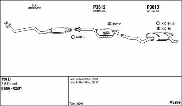  ME909 Układ wydechowy ME909: Dobra cena w Polsce na 2407.PL - Kup Teraz!