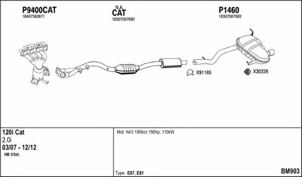 Fenno BM903 Exhaust system BM903: Buy near me at 2407.PL in Poland at an Affordable price!