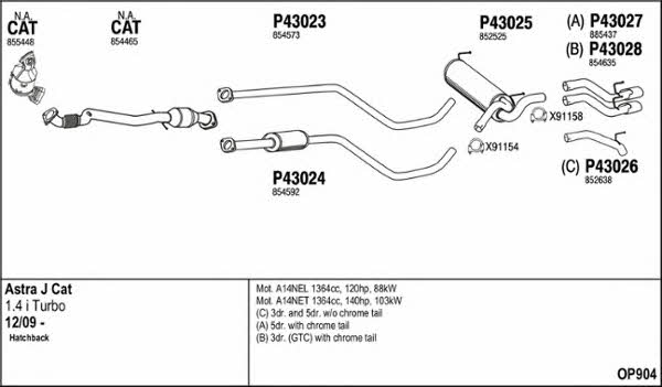 Fenno OP904 Exhaust system OP904: Buy near me at 2407.PL in Poland at an Affordable price!