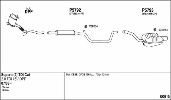  SK910 Abgasanlage SK910: Kaufen Sie zu einem guten Preis in Polen bei 2407.PL!