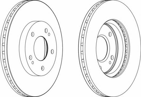 Ferodo DDF1393 Innenbelüftete Bremsscheibe vorne DDF1393: Kaufen Sie zu einem guten Preis in Polen bei 2407.PL!