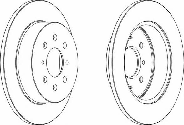 Ferodo DDF1466 Rear brake disc, non-ventilated DDF1466: Buy near me in Poland at 2407.PL - Good price!