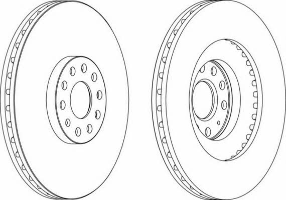 Ferodo DDF1504 Innenbelüftete Bremsscheibe vorne DDF1504: Kaufen Sie zu einem guten Preis in Polen bei 2407.PL!