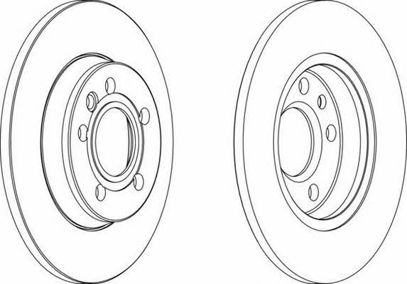 Ferodo DDF1012 Rear brake disc, non-ventilated DDF1012: Buy near me in Poland at 2407.PL - Good price!