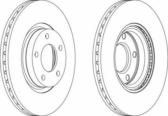 Ferodo DDF1312 Front brake disc ventilated DDF1312: Buy near me in Poland at 2407.PL - Good price!