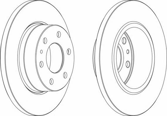 Ferodo FCR315A Rear brake disc, non-ventilated FCR315A: Buy near me in Poland at 2407.PL - Good price!