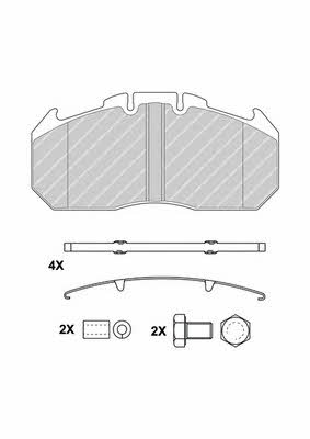 Ferodo FCV1404BFE Гальмівні колодки FERODO PREMIER, комплект FCV1404BFE: Приваблива ціна - Купити у Польщі на 2407.PL!