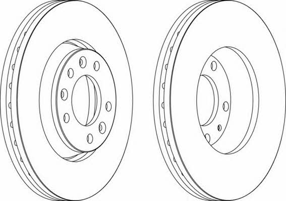 Ferodo DDF1601 Front brake disc ventilated DDF1601: Buy near me in Poland at 2407.PL - Good price!