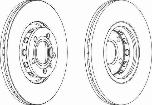 Ferodo DDF1707 Innenbelüftete Bremsscheibe vorne DDF1707: Kaufen Sie zu einem guten Preis in Polen bei 2407.PL!