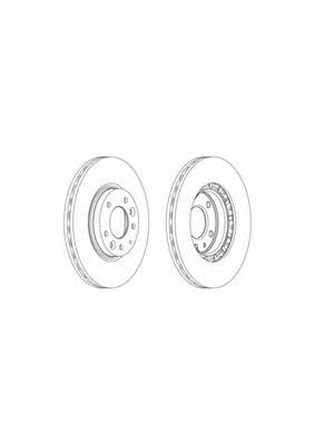 Ferodo DDF1739C Front brake disc ventilated DDF1739C: Buy near me at 2407.PL in Poland at an Affordable price!