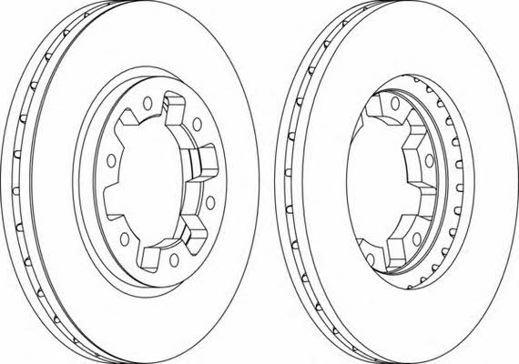 Ferodo DDF464 Front brake disc ventilated DDF464: Buy near me in Poland at 2407.PL - Good price!