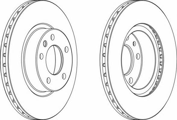 Ferodo DDF697 Innenbelüftete Bremsscheibe vorne DDF697: Kaufen Sie zu einem guten Preis in Polen bei 2407.PL!