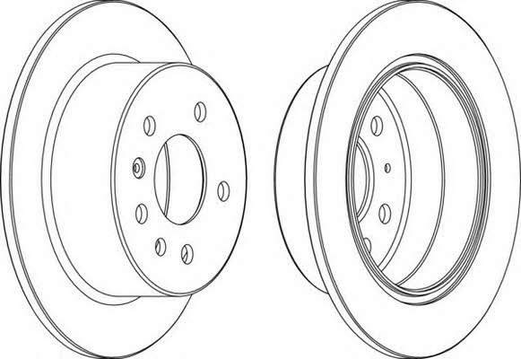 Ferodo DDF756 Bremsscheibe hinten, unbelüftet DDF756: Kaufen Sie zu einem guten Preis in Polen bei 2407.PL!