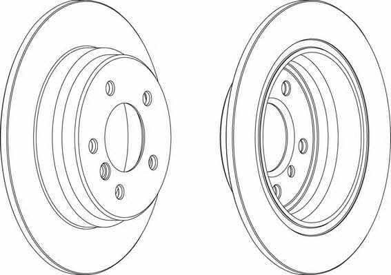 Ferodo DDF835 Rear brake disc, non-ventilated DDF835: Buy near me in Poland at 2407.PL - Good price!