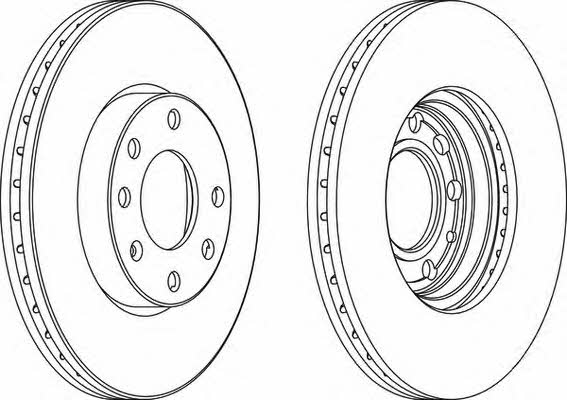 Ferodo DDF1041 Front brake disc ventilated DDF1041: Buy near me in Poland at 2407.PL - Good price!