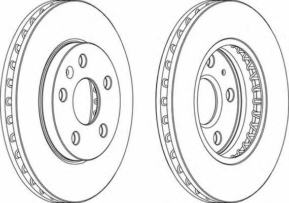 Ferodo DDF1721C Front brake disc ventilated DDF1721C: Buy near me in Poland at 2407.PL - Good price!