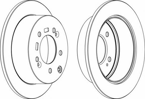 Ferodo DDF1945 Rear brake disc, non-ventilated DDF1945: Buy near me in Poland at 2407.PL - Good price!