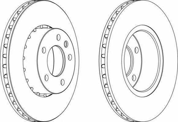 Ferodo DDF217 Front brake disc ventilated DDF217: Buy near me in Poland at 2407.PL - Good price!