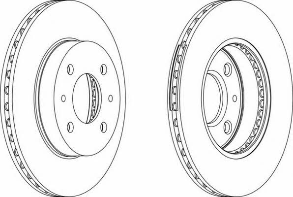 Ferodo DDF227 Innenbelüftete Bremsscheibe vorne DDF227: Kaufen Sie zu einem guten Preis in Polen bei 2407.PL!