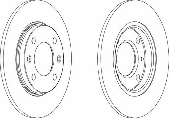 Ferodo DDF244 Bremsscheibe hinten, unbelüftet DDF244: Kaufen Sie zu einem guten Preis in Polen bei 2407.PL!