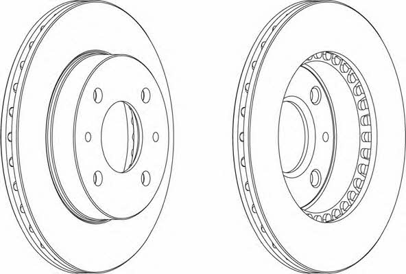 Ferodo DDF866 Front brake disc ventilated DDF866: Buy near me in Poland at 2407.PL - Good price!