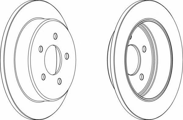 Ferodo DDF1378 Bremsscheibe hinten, unbelüftet DDF1378: Kaufen Sie zu einem guten Preis in Polen bei 2407.PL!