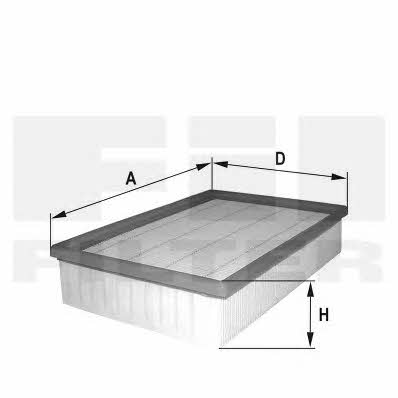 Fil filter HP 2043 Повітряний фільтр HP2043: Приваблива ціна - Купити у Польщі на 2407.PL!