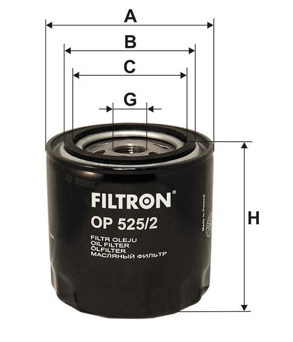 Фільтр масляний Filtron OP 525&#x2F;2