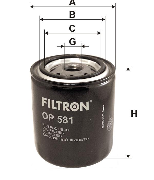 Filtr oleju Filtron OP 581
