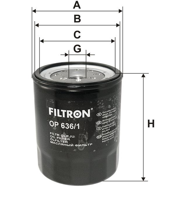 Масляный фильтр Filtron OP 636&#x2F;1