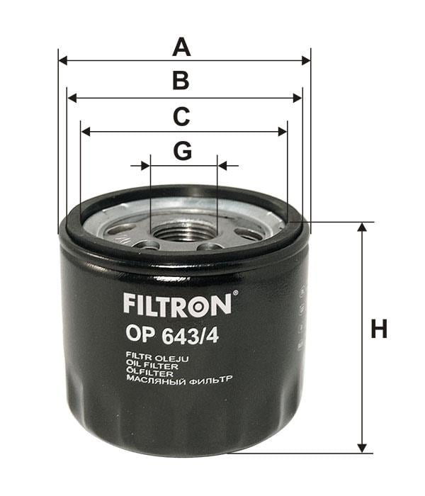 Фільтр масляний Filtron OP 643&#x2F;4