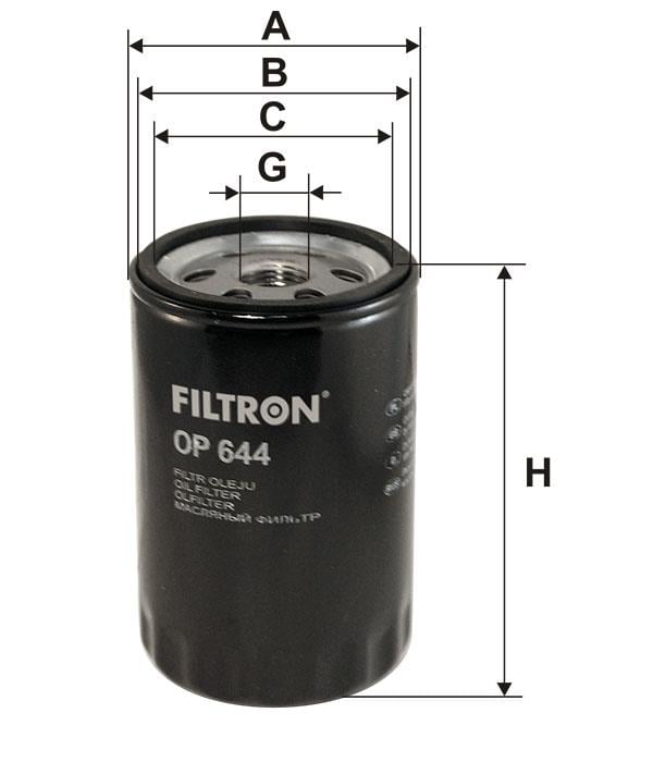Фільтр масляний Filtron OP 644