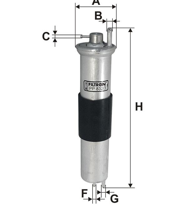 Fuel filter Filtron PP 832&#x2F;3