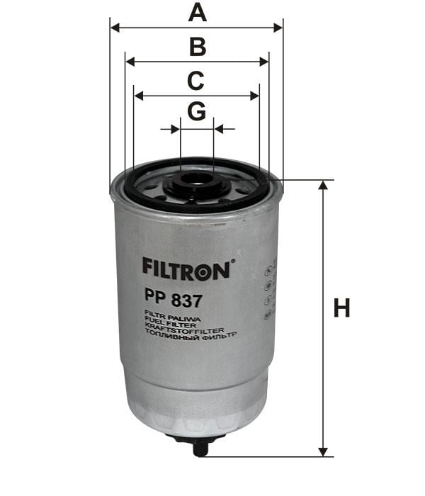 Fuel filter Filtron PP 837