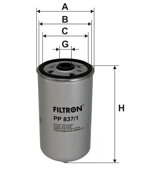 Fuel filter Filtron PP 837&#x2F;1