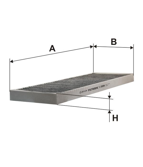 Activated Carbon Cabin Filter Filtron K 1009A