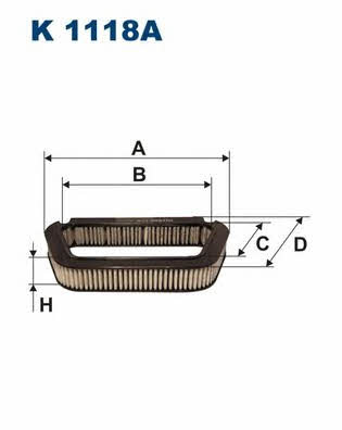 Aktivkohle-Kabinenfilter Filtron K 1118A