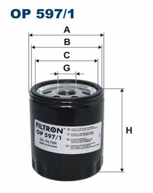 Ölfilter Filtron OP 597/1