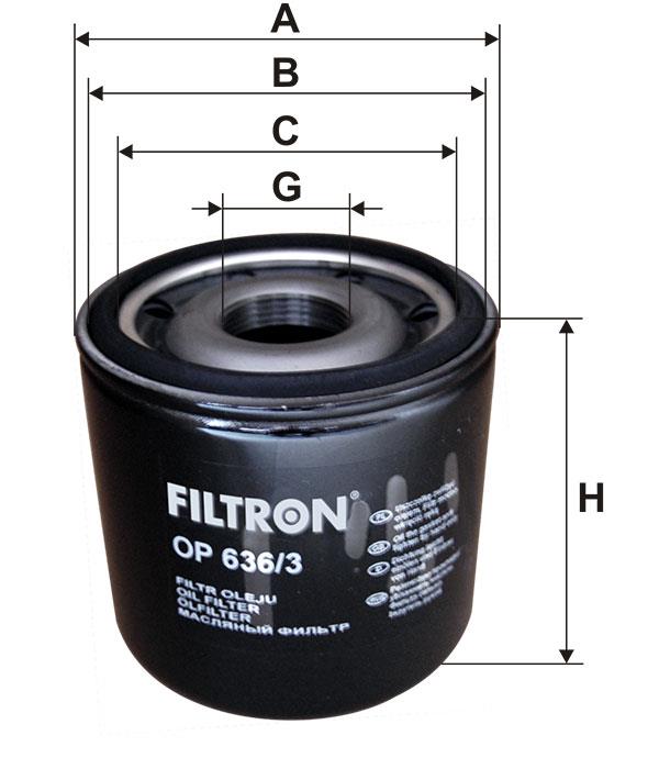 Oil Filter Filtron OP 636/3