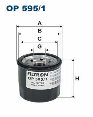 Ölfilter Filtron OP 595&#x2F;1