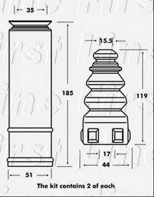First line FPK7006 Osłona z odbójem dla 1 amortyzatora FPK7006: Dobra cena w Polsce na 2407.PL - Kup Teraz!