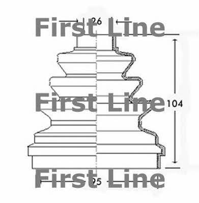 First line FCB2215 Bellow, driveshaft FCB2215: Buy near me in Poland at 2407.PL - Good price!