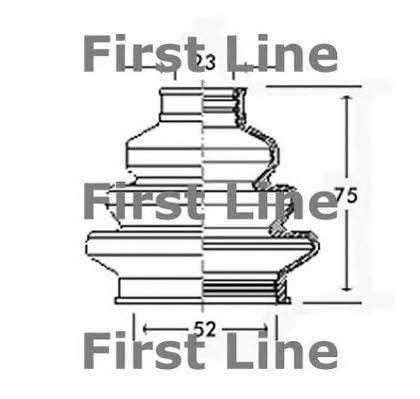 First line FCB2220 Bellow, driveshaft FCB2220: Buy near me in Poland at 2407.PL - Good price!