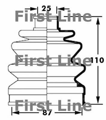 First line FCB2387 Bellow, driveshaft FCB2387: Buy near me in Poland at 2407.PL - Good price!